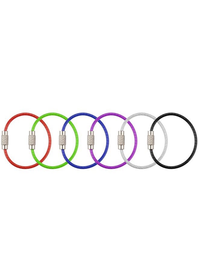 Wisdompro Keychain, 12 Pack of 4.3 Inches Stainless Steel Wire Ring 2mm Cable Loops/Rings for Hanging Luggage Tag, Keyrings and ID Tag Keepers (Pack of 12-4.3) - Image 3