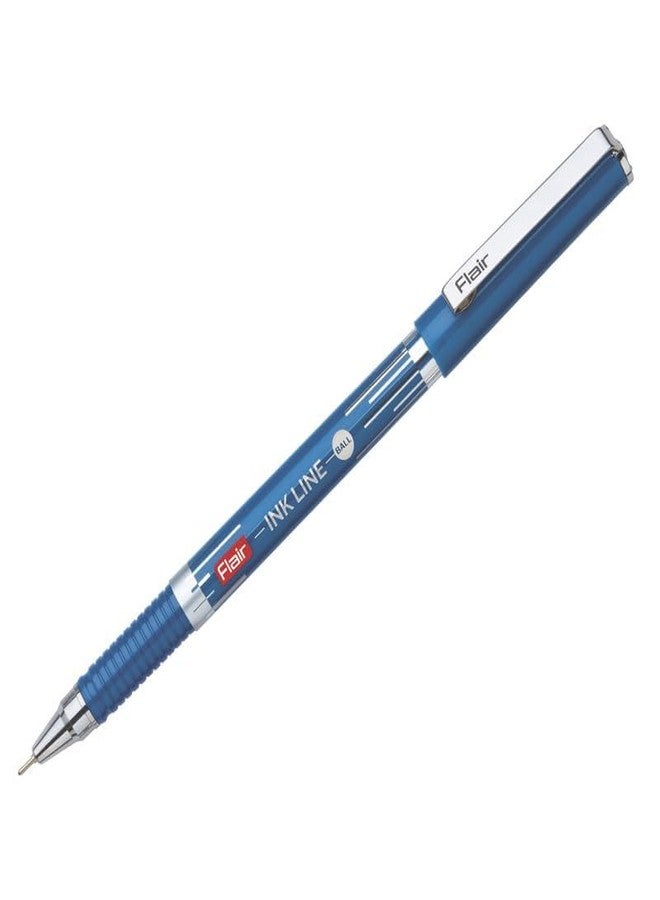 FLAIR Inkline Ball Pen Box Pack | Lightweight & Attractive Body Colors | Comfortable Handling, Smooth and Bold Writing Experience | Durable, Refillable Pen | Blue Ink, Pack of 5 - Image 3