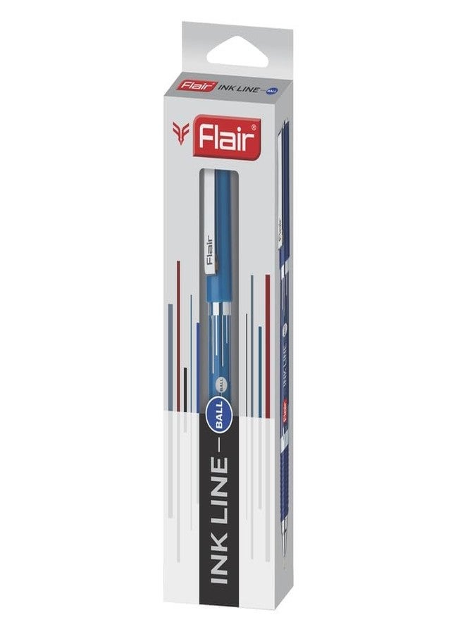 FLAIR Inkline Ball Pen Box Pack | Lightweight & Attractive Body Colors | Comfortable Handling, Smooth and Bold Writing Experience | Durable, Refillable Pen | Blue Ink, Pack of 5 - Image 5