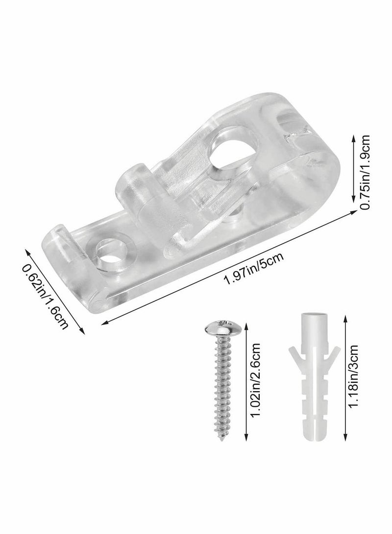 Clear Roller Blind Clip with Screws, Plastic Pillars for Vertical Roman Blinds Ball Chain Cord Control Safety Child - Image 4