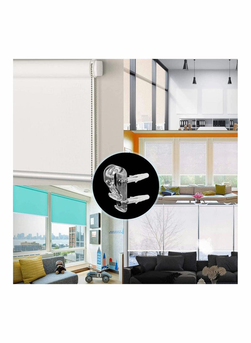 Clear Roller Blind Clip with Screws, Plastic Pillars for Vertical Roman Blinds Ball Chain Cord Control Safety Child - Image 2