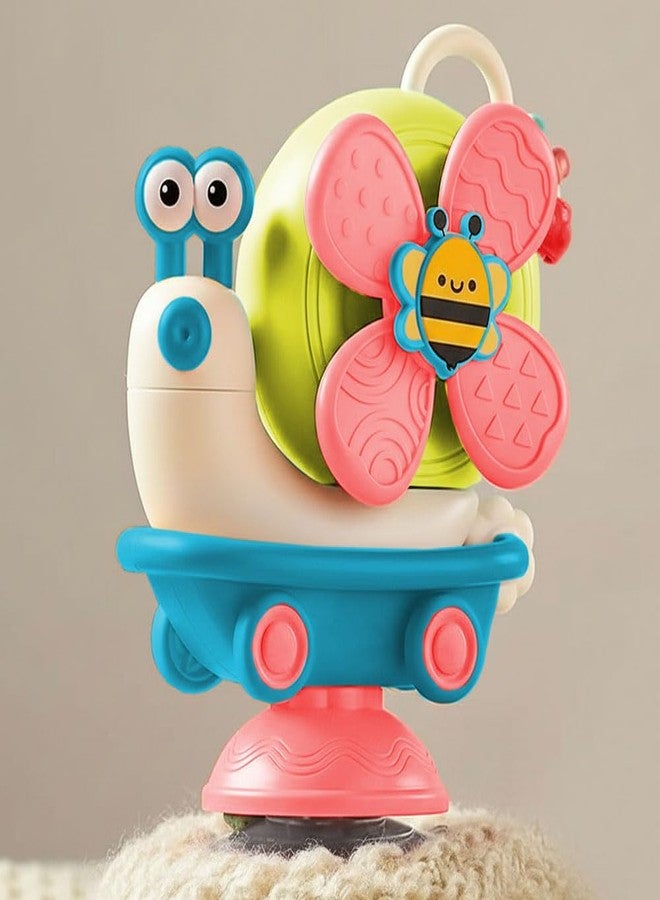 StarAndDaisy Orapple Spinster Toy for Baby 5-in-1 Suction Spinner, Rattle, Friction Car, Windmill & Sensory Play | BPA-Free, Safe & Durable | Interactive Learning Toys for 6+ Months Kids - Image 1