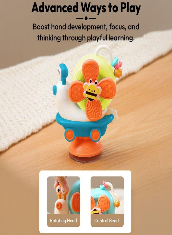 StarAndDaisy Orapple Spinster Toy for Baby 5-in-1 Suction Spinner, Rattle, Friction Car, Windmill & Sensory Play | BPA-Free, Safe & Durable | Interactive Learning Toys for 6+ Months Kids - Image 3