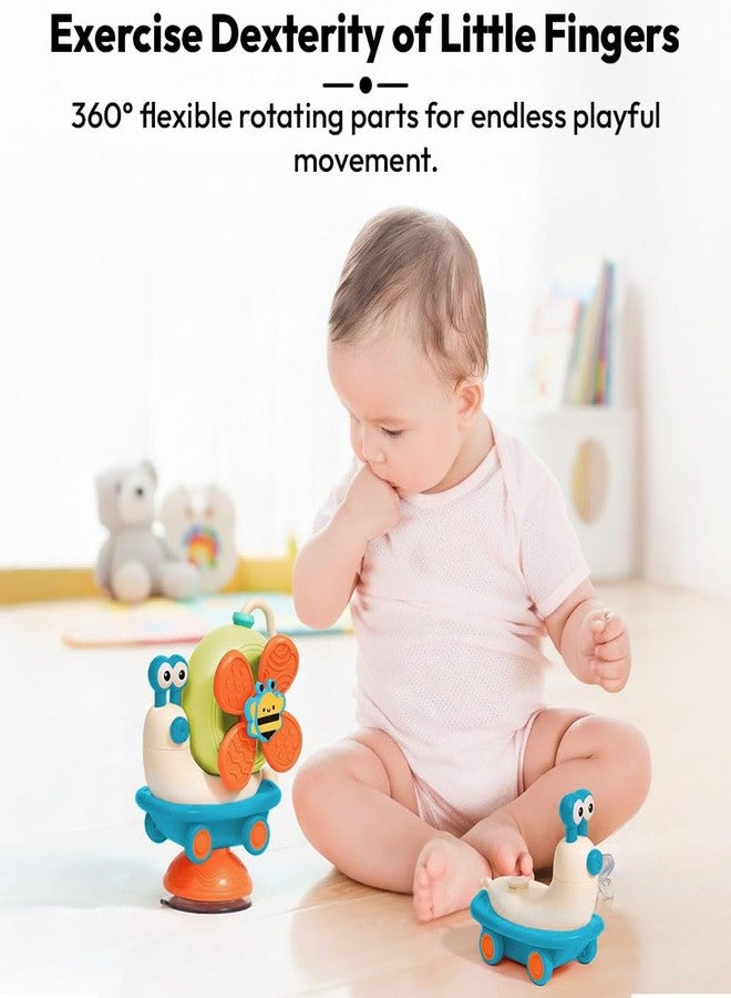 StarAndDaisy Orapple Spinster Toy for Baby 5-in-1 Suction Spinner, Rattle, Friction Car, Windmill & Sensory Play | BPA-Free, Safe & Durable | Interactive Learning Toys for 6+ Months Kids - Image 5