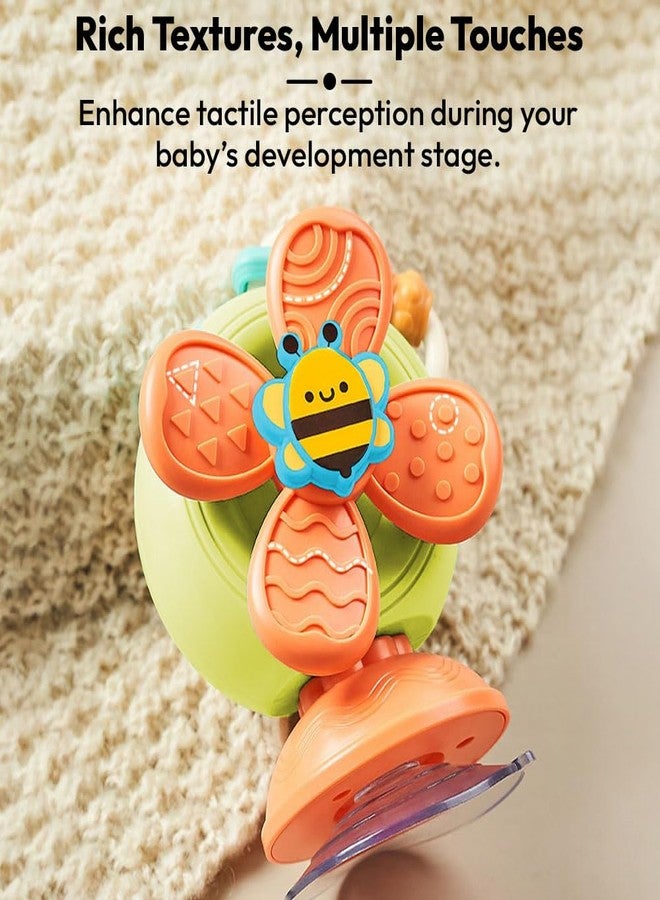 StarAndDaisy Orapple Spinster Toy for Baby 5-in-1 Suction Spinner, Rattle, Friction Car, Windmill & Sensory Play | BPA-Free, Safe & Durable | Interactive Learning Toys for 6+ Months Kids - Image 4