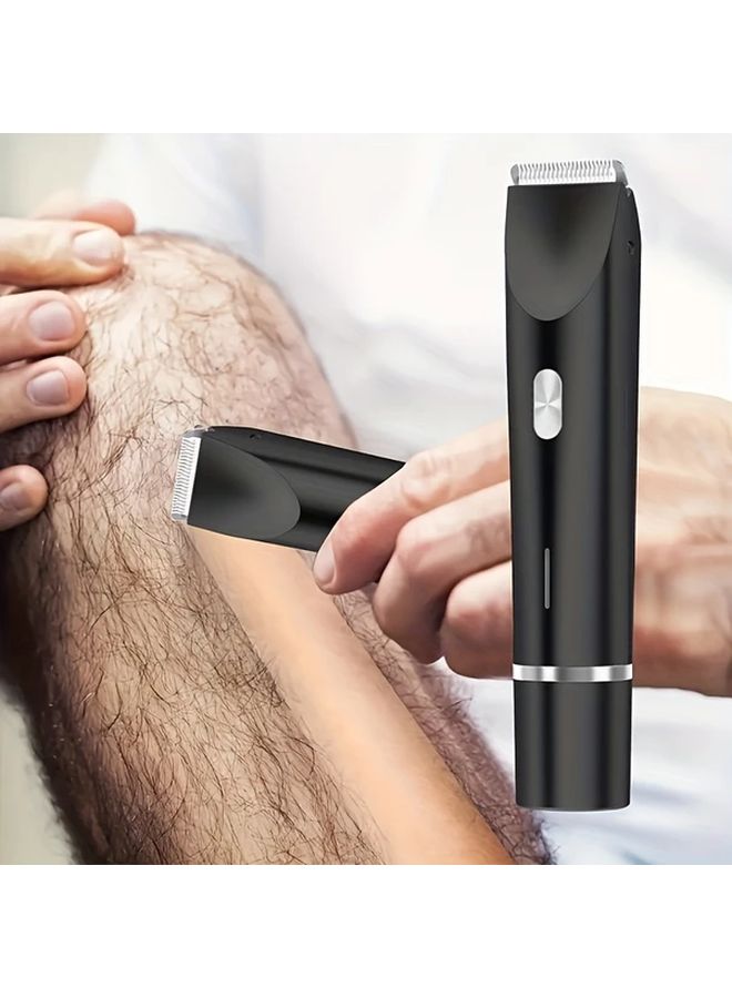 2 In 1 Women Electric Shaver for Bikini Lips Eyebrows Face Legs Underarms Wet Dry Hair Remover Portable Bikini Trimmer Adjustable Rechargeable Cordless USB Charging Gentle Effective Black - Image 5