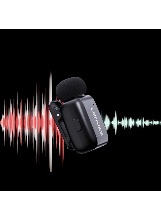 LENYES LM206-TC 3-Level Noise Reduction Mini Fingertip USB-C Microphone, Black - Image 3