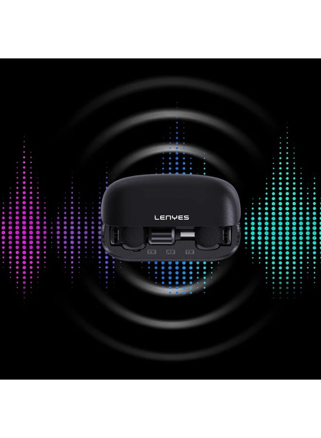 LENYES LM206-TC 3-Level Noise Reduction Mini Fingertip USB-C Microphone, Black - Image 4