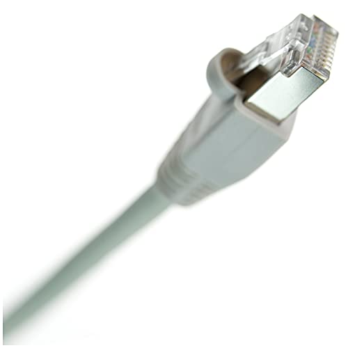 NTW Cat6 Ethernet Cable Shielded 15 FT Gray Plated RJ45 Connector Internet LAN Wire Cable Cord for Modem Router PC Mac Laptop PS2 PS3 PS4 Xbox 360 Patch Panel Faster Than Cat5 Cat5e, grey (345-S6-015GY) - Image 1