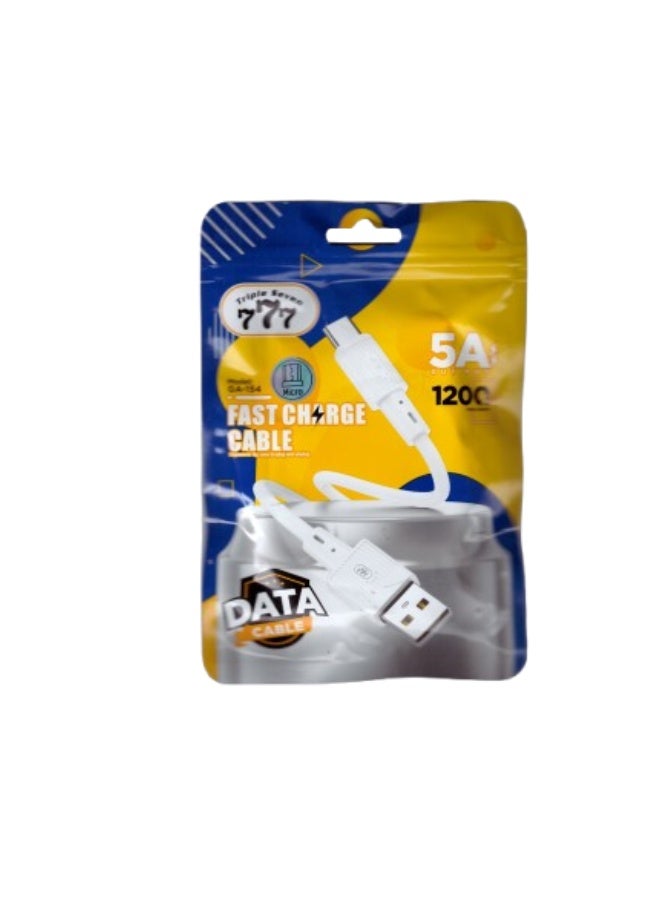 777 Fast Charging USB to Micro USB Cable - 5A - 1200mm Length - For Your Older Devices - Image 2