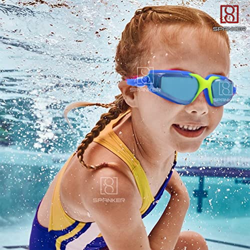 Spanker Aqua Wide View Swim Goggles with Ear Plugs, UV Protection No Leaking Anti Fog Lens Swimming Glasses for Adult Women Men and Youth ,Blue Multi SSTP - Image 5
