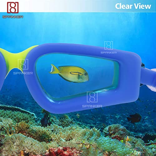 Spanker Aqua Wide View Swim Goggles with Ear Plugs, UV Protection No Leaking Anti Fog Lens Swimming Glasses for Adult Women Men and Youth ,Blue Multi SSTP - Image 4
