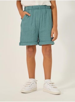 Styli Mandarin Collar Shirt and Shorts Set  - Image 4