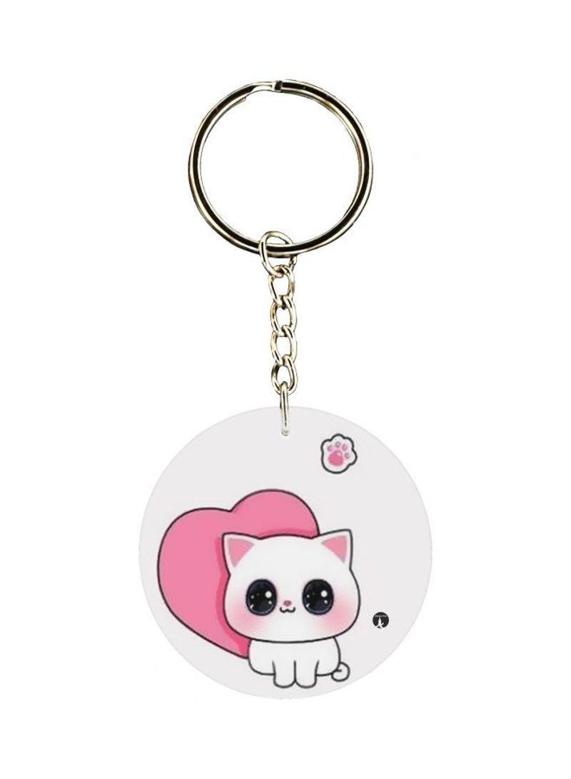 RKN Cat Printed Keychain