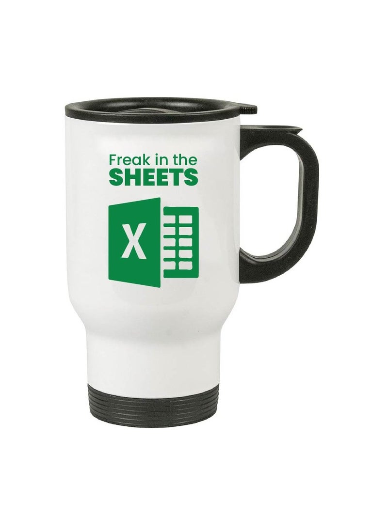 PRINTSHOP4ME Excel Cheat Sheet Printed Travel Mug - The Ultimate Accountant Gift for Employees - Group Excel Shortcut Travel Mug - Ideal Birthday Gifts for Coworkers - Colleagues - Friends and Family  - Image 2