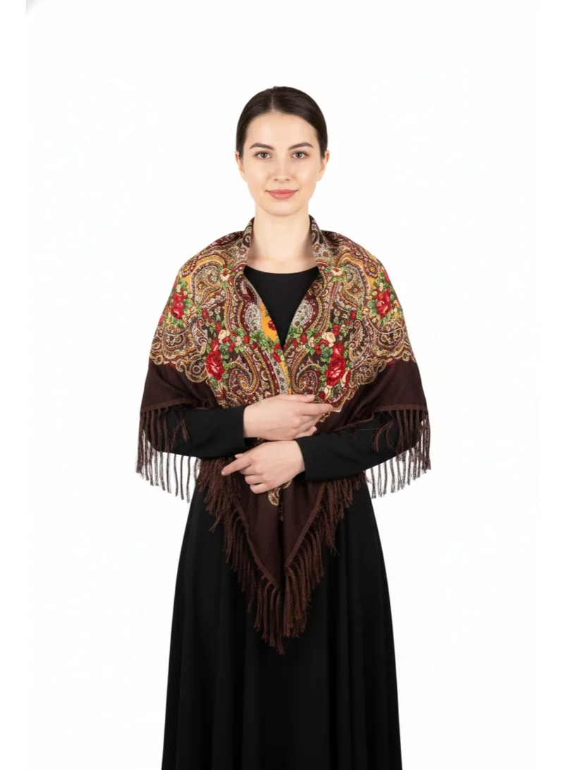 Bidani Brown Royal Heritage Shawl