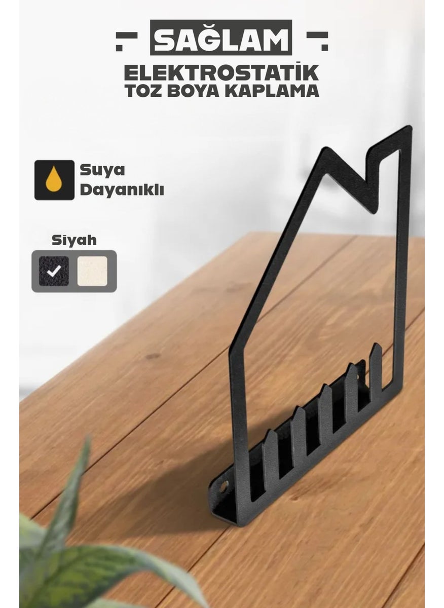 3Art Metal حامل حائط زخرفي من الحديد - شماعة معدنية - حامل مفاتيح - رف حائط  - Image 4