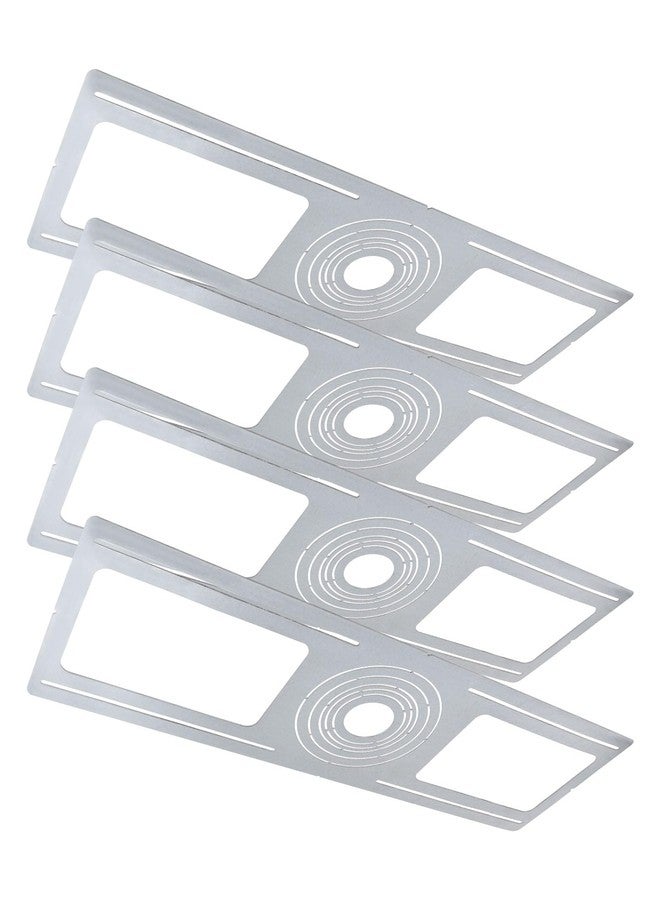 Luxrite New Construction Rough-in Bracket Mounting Plate, 2-3-3.75-4-5-6 Inch Recessed Light, Galvanized Steel, Round Hole Sizes, Shallow Retrofit LED Downlight with Junction Box Housing (4 Pack) - Image 1