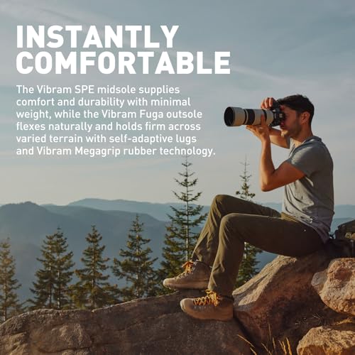 Danner Mountain 600 Waterproof Hiking Boots for Men - Lightweight, Durable Upper, Breathable Lining, Triple-Density Footbed & Vibram Traction Outsole, Brown/Red - 12 D - Image 3