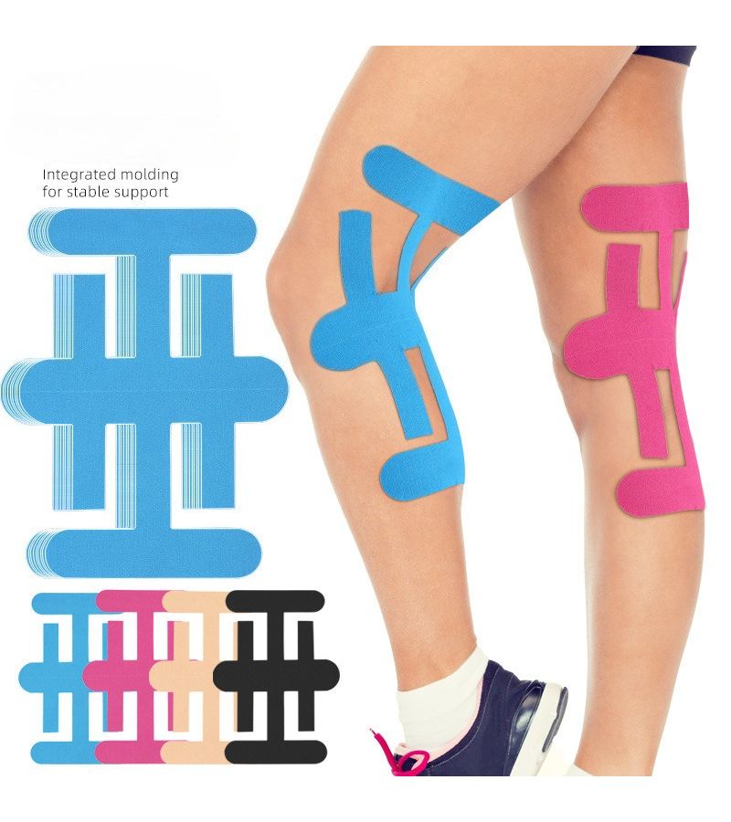 Light Blue Pre Cut Popliteal Fossa Muscle Patch 10 Pack For Knee Support - Image 1