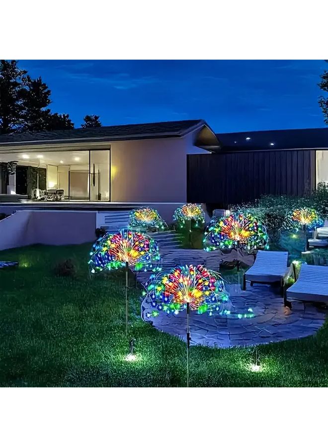 4 قطع 240 مصباح LED متعدد الألوان أضواء الحديقة الشمسية 8 أوضاع استشعار ذكي ديكور خارجي - Image 5