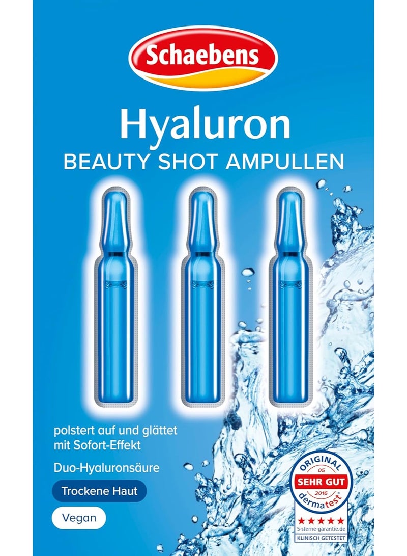 Schaebens Hyaluronic Beauty Shot, More Moisture and Plumping, Ampoules with Duo Hyaluronic Acid, Hypoallergenic and Vegan, 12.7 g - Image 3
