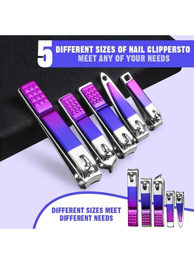 30 قطعة من مجموعة مقصات أظافر ستانلس ستيل، مجموعة مانيكير وباديكير احترافية، اللون SET098 - Image 4