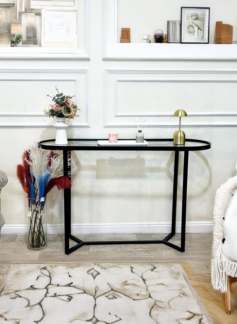 Generic Entrance console iron black glass  - Image 1