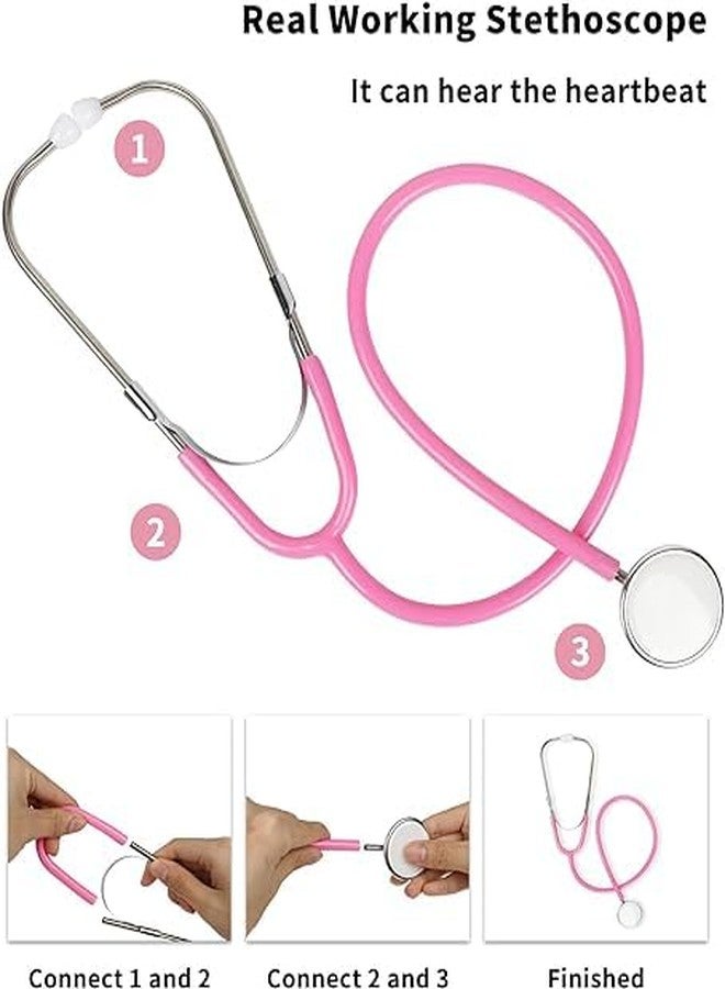 ANPHILE Kids Dentist Costume, Girls Dentist Costume Kids Doctor Costumes Play Set for Halloween Dress Up - Image 4