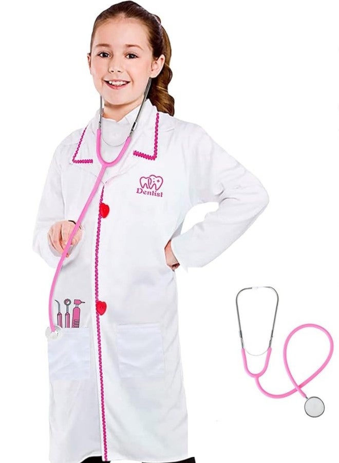 ANPHILE Kids Dentist Costume, Girls Dentist Costume Kids Doctor Costumes Play Set for Halloween Dress Up - Image 1