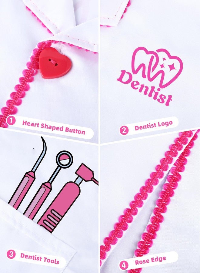 ANPHILE Kids Dentist Costume, Girls Dentist Costume Kids Doctor Costumes Play Set for Halloween Dress Up - Image 3