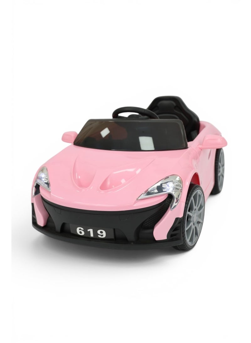 FUN MOMENT Kids Electric Car with Remote Control, LED Lights, and Music - Image 1