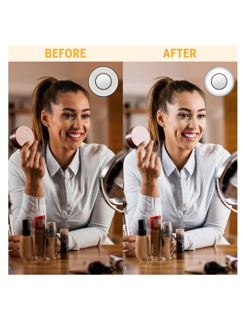 Excefore Magnetic Ring Light for Phone , LED Phone Light with Clip, Magnetic Back Selfie Light for iPhone and Android, Rechargeable LED Selfie Ring Light for Makeup, Video Conference, Camera, TikTok, Black - Image 3