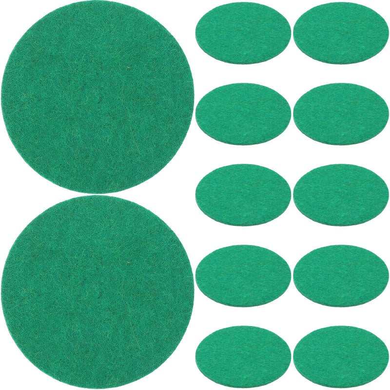 Green Felt Replacement Pads For Air Hockey Table 12 Pieces 59Mm Round Medium Size - Image 2