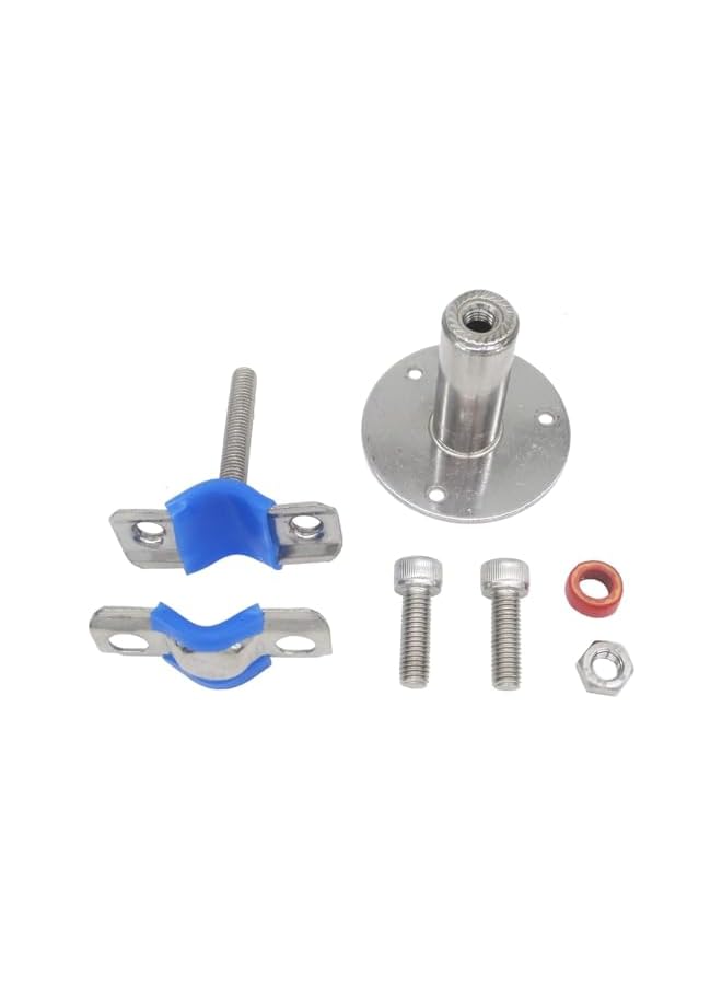 promass 2PCS,Stainless Steel Wall Mount Ceiling Mount Pipe Supports, Adjustable Pipe Bracket Clamp Pipe Strap for Pipe Tube (Size : 19-22) - Image 4