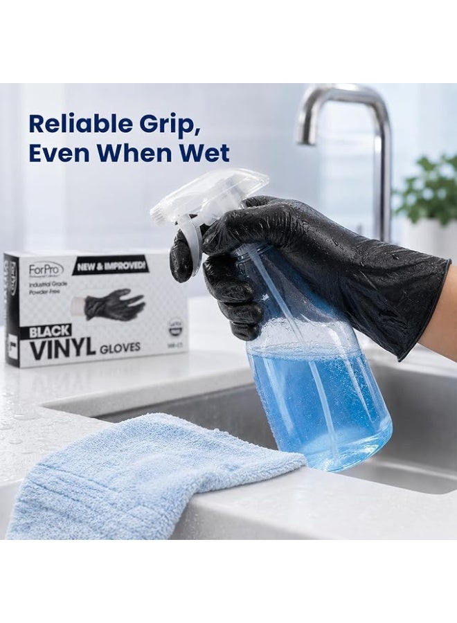 Hugifts Disposable Vinyl Gloves, Industrial Grade, Powder & Latex Free, Non-Sterile, Food Safe, 2.75 Mil Palm, 3.9 Mil Fingers - Image 5
