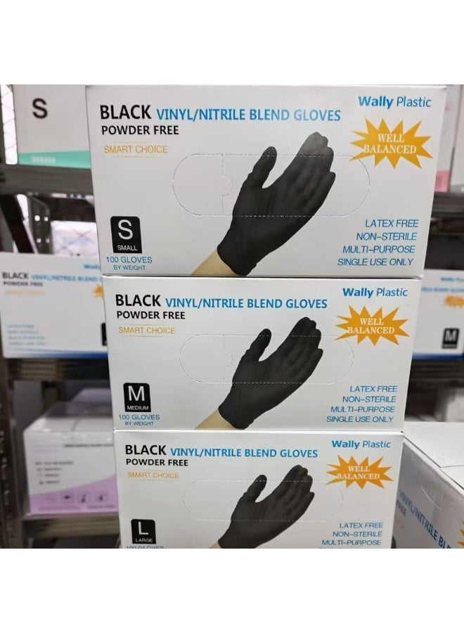 Hugifts Disposable Vinyl Gloves, Industrial Grade, Powder & Latex Free, Non-Sterile, Food Safe, 2.75 Mil Palm, 3.9 Mil Fingers - Image 2