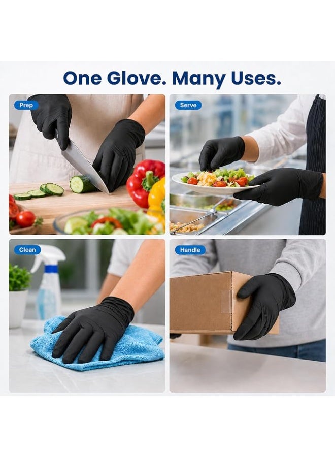 Hugifts Disposable Vinyl Gloves, Industrial Grade, Powder & Latex Free, Non-Sterile, Food Safe, 2.75 Mil Palm, 3.9 Mil Fingers - Image 4