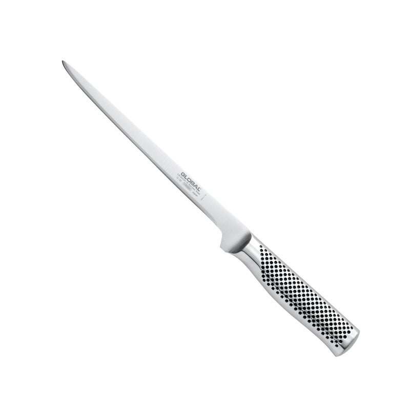 Global 8 inch Flexible Swedish Fillet Knife - Lightweight Japanese Stainless Steel, Razor-Sharp Edge, Made in Japan, G-30 - Image 1