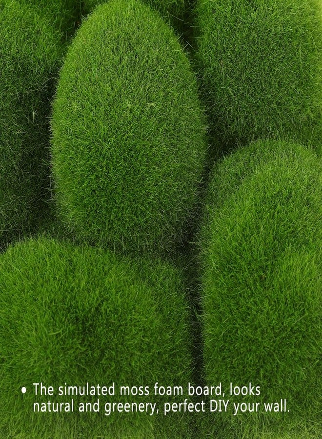 SHINEOFI Artificial Moss Sheet Wall Decor Panel Fake Moss Turf Green Foam Plant Board for DIY Indoor Hanging Decoration Living Room Office Art, 11. 8 X 11. 8 Inches - Image 4