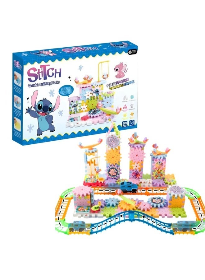 Building Blocks for Kids 83 Pieces | Stitch Building Blocks 83 Pieces | Stitch Construction Block Set | 83-Piece Building Blocks Toy for Kids | Stitch Building Block Set for Kids | Stitch DIY Construction Toy | Educational Building Blocks for Kids | Creative Construction Blocks for Kids | STEM Building Blocks for Kids | Multi-Shape Building Blocks for Kids | Rebuildable Construction Blocks | Shape Building Toy for Kids | Creative Multi-Purpose Building Blocks | Building Blocks for Brain Development | Plastic Building Blocks for Kids | Multi-Model Construction Toy | Building Blocks with Stitch Character | Educational Construction Toy for Kids | 83-Piece Building Block Set | Kids Building & Construction Toys | Educational Building Block Toy | Skill Development Building Blocks | Creative Building Toy for Kids | Montessori Building Blocks for Kids | Multi-Shape Construction Blocks | Kids Construction Block Set | 3D Model Building Toy | Safe Building Blocks for Kids | Multi-Purpose Construc - Image 1