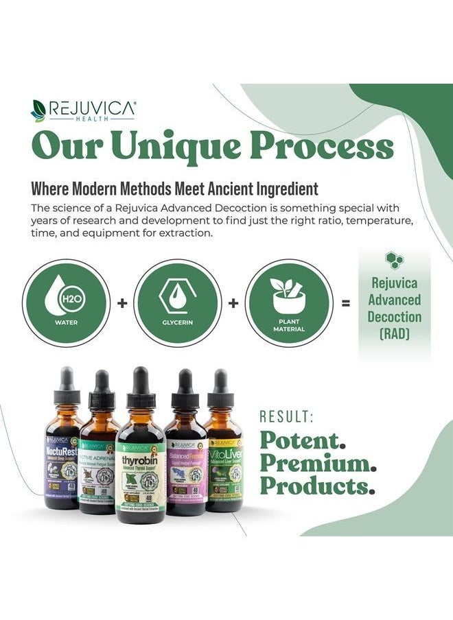 Rejuvica Health - Thyrobin - Advanced Thyroid Support Supplement - Liquid Delivery for Better Absorption - Iodine, Stinging Nettle, Kelp, Astragalus, Ashwagandha & More! - Image 1