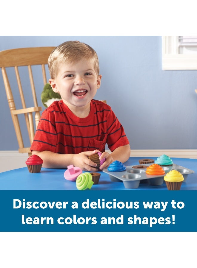 Learning Resources كعك فرز الأشكال الذكية (مجموعة من 8 قطع، للأعمار 18 شهرًا فما فوق) - Image 2