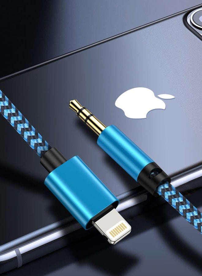 Haoano 3pack- Aux to Lightning Cable, 3ft Braided Auxiliary Cord for iPhone, Car Home Stereo, Speaker, Headphones, Apple Mfi Certified Lightening to 3.5mm Male Audio Cable Wire for iPhone 14 Pro Max 13 12 11 - Image 2