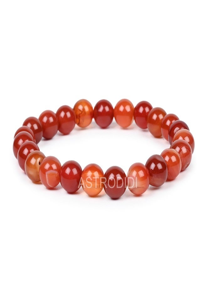 Astrodidi Natural Certified Red Sulemani Yamini Carnelian Hakik Stone Bracelet Help to Courage, Confidence, Emotional Stability, Focus and Clarity | Reiki Feng-Shui Healing Crystal Gemstone Bracelet for Men and Women - Image 3