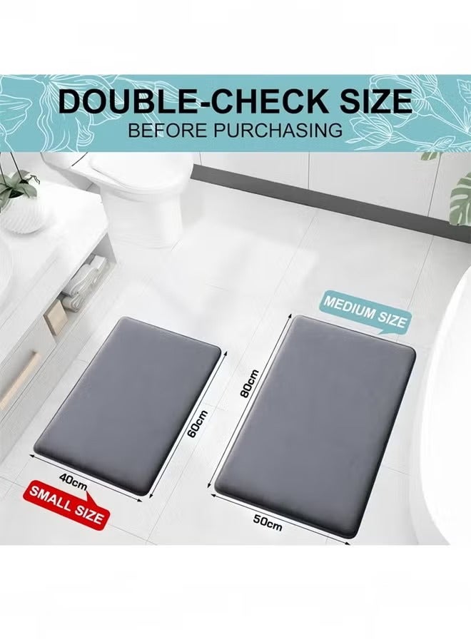 Bath Rug Mat,Washable Bath Mat,Extra Soft and Absorbent Bathroom Mats, Non Slip Washable Carpet for Floor,Machine Washable Shower Rug, Quick Drying Short Plush Floor Bath Tub Mat for Bathroom Kitchen,Toilet Rug for Tub,Bathroom Home Decor Accessories - Image 2