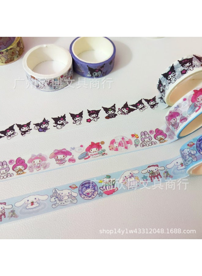 Xinbo Sanrio Cartoon And Paper Tape 10 Rolls Children's Hand Account Material Decoration Cute Stickers Pupil Stickers - Image 2