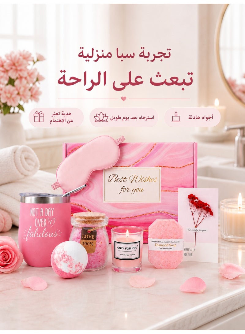 VINNYSEN هدايا عيد ميلاد للنساء، الأم، الأخت، الصديقة، مجموعة سلال استرخاء فريدة من نوعها للعناية الذاتية، سبا، هدايا عيد الميلاد، عيد الحب، هدايا لصديقتها، جدتها، زوجها، صديقتها المقربة، زملاء العمل - Image 3
