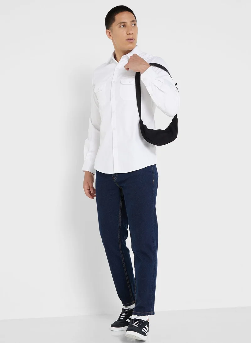 Seventy Five  Pure Cotton Casual Double Pocket Shirt for Men | Best Price UAE