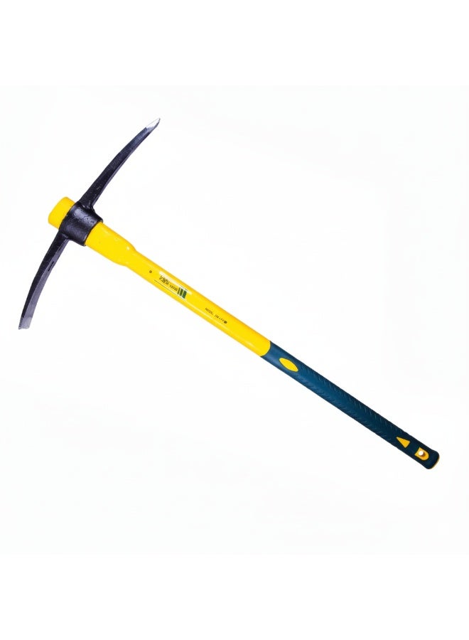 فأس UKEN 2 كجم للخدمة الشاقة مع مقبض من الألياف الزجاجية عالية القوة، رأس من الفولاذ الكربوني المطروق للبستنة والمناظر الطبيعية والبناء، قبضة مريحة غير قابلة للانزلاق ممتصة للصدمات مقاس 91.44 سم